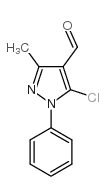 5-Chloro-3-methyl-1-phenyl-1H-pyrazole-4-carboxaldehyde structure