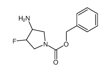 benzyl 3-amino-4-fluoropyrrolidine-1-carboxylate结构式