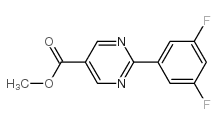 2-(3,5-Diluorophenyl)pyrimidine-5-carboxylic acid methyl ester结构式