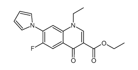 ethyl 1-ethyl-6-fluoro-1,4-dihydro-4-oxo-7-(1H-pyrrol-1-yl)quinoline-3-carboxylic acid Structure