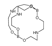 2,8,10,16,17,23-hexaoxa-5,13,20-triaza-1,9-diborabicyclo[7.7.7]tricosane Structure