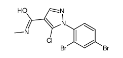 5-chloro-1-(2,4-dibromophenyl)-N-methylpyrazole-4-carboxamide结构式