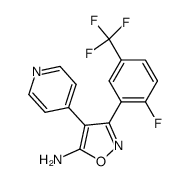 5-Amino-3-(2-fluoro-5-trifluoromethylphenyl)-4-(4-pyridyl)isoxazole结构式