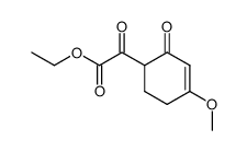 <4-Methoxy-2-oxo-cyclohexen-(3)-yl-(1)>-glyoxylsaeure-aethylester Structure