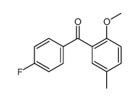 (4-fluorophenyl)-(2-methoxy-5-methylphenyl)methanone结构式