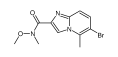 N-methoxy-N-methyl-6-bromo-5-methylimidazo[1,2-a]pyridine-2-carboxamide Structure