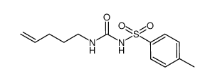N-(pent-4-enylcarbamoyl)-p-toluenesulfonamide结构式