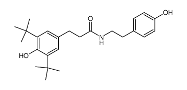 N-[2-(4-hydroxyphenyl)-ethyl]-3-(3,5-di-tert-butyl-4-hydroxyphenyl)propionamide结构式