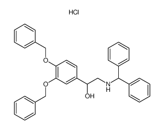 1-<3,4-bis-(benzyloxy)phenyl>-2-(benzhydrylamino)ethanol hydrochloride结构式