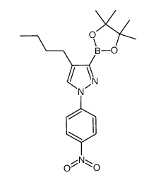 4-butyl-1-(4-nitrophenyl)-3-(4,4,5,5-tetramethyl-1,3,2-dioxaborolan-2-yl)-1H-pyrazole Structure
