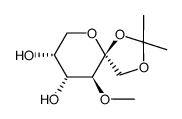 1,2-O-Isopropylidene-3-O-methyl-β-D-fructopyranose Structure