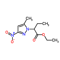 2-(5-METHYL-3-NITRO-PYRAZOL-1-YL)-BUTYRIC ACID ETHYL ESTER Structure