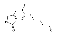 6-(4-chloro-butoxy)-5-fluoro-2,3-dihydro-isoindol-1-one结构式