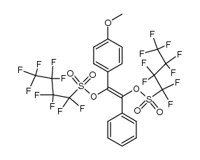 (E)-1-(4-Methoxyphenyl)-2-phenylvinylen-bis(nonafluorbutansulfonat) Structure