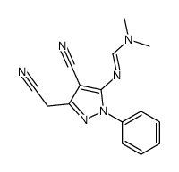 N'-[4-cyano-5-(cyanomethyl)-2-phenylpyrazol-3-yl]-N,N-dimethylmethanimidamide Structure
