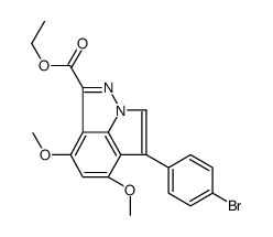 4-(4-溴苯基)-5,7-二甲氧基-2,2a-二氮杂-环戊[cd]茚-1-羧酸乙酯结构式