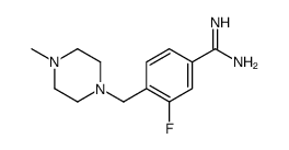 3-fluoro-4-[(4-methylpiperazin-1-yl)methyl]benzenecarboximidamide Structure