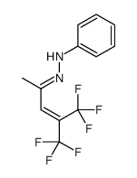 N-[(Z)-[5,5,5-trifluoro-4-(trifluoromethyl)pent-3-en-2-ylidene]amino]aniline Structure
