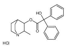 (2-methyl-1-azabicyclo[2.2.2]octan-3-yl) 2-hydroxy-2,2-diphenylacetate,hydrochloride Structure