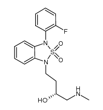 (2R)-4-[3-(2-fluorophenyl)-2,2-dioxido-2,1,3-benzothiadiazol-1(3H)-yl]-1-(methylamino)butan-2-ol Structure