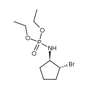 diethyl ((1R,2R)-2-bromocyclopentyl)phosphoramidate结构式