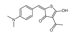 (2Z)-4-acetyl-2-[[4-(dimethylamino)phenyl]methylidene]-5-hydroxythiophen-3-one Structure