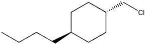 反-1-丁基-4-氯甲基环己烷结构式