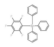 Stannane,(2,3,4,5,6-pentafluorophenyl)triphenyl- Structure
