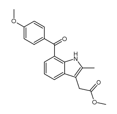 Methyl 2-methyl-7-(p-methoxybenzoyl)indol-3-ylacetate结构式