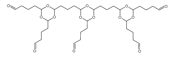 4,4',4'',4'''-(6,6'-((6-(4-oxobutyl)-1,3,5-trioxane-2,4-diyl)bis(propane-3,1-diyl))bis(1,3,5-trioxane-6,4,2-triyl))tetrabutanal Structure