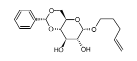pent-4'-enyl 4,6-O-benzylidene-α-D-glucopyranoside结构式