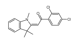 1-(2,4-dichlorophenyl)-2-(1,3,3-trimethylindolin-2-ylidene)ethanone结构式