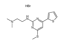 N-<2''-(dimethylamino)ethyl>-4-(methylthio)-6-thien-2'-ylpyrimidin-2-amine hydrobromide Structure