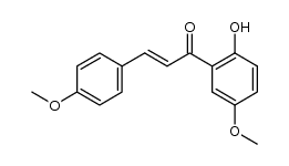 (E)-1-(2-hydroxy-5-methoxyphenyl)-3-(4-methoxyphenyl)prop-2-en-1-one结构式