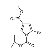 1-tert-Butyl 3-methyl 5-bromo-1H-pyrrole-1,3-dicarboxylate, Methyl 5-bromo-1-(tert-butoxycarbonyl)-1H-pyrrole-3-carboxylate structure