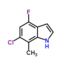 6-Chloro-4-fluoro-7-methyl-1H-indole结构式