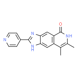 5H-Imidazo[4,5-g]isoquinolin-5-one,1,6-dihydro-7,8-dimethyl-2-(4-pyridinyl)- (9CI) Structure