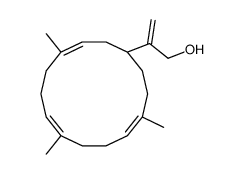 2-[(1R,3Z,7Z,11Z)-4,8,12-trimethylcyclotetradeca-3,7,11-trien-1-yl]prop-2-en-1-ol结构式