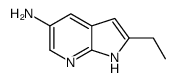 2-乙基-1H-吡咯并[2,3-B]吡啶-5-胺结构式