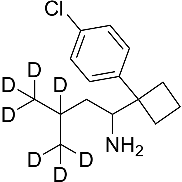 1-(1-(4-Chlorophenyl)cyclobutyl)-3-methylbutan-1-amine-d7 Structure