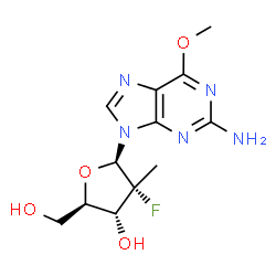 (2'R)-2'-Deoxy-2'-fluoro-2'-Methyl-6-O-Methyl-guanosine结构式