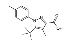 5-tert-butyl-4-methyl-1-(p-tolyl)pyrazole-3-carboxylic acid Structure