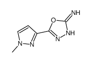 5-(1-methylpyrazol-3-yl)-1,3,4-oxadiazol-2-amine结构式