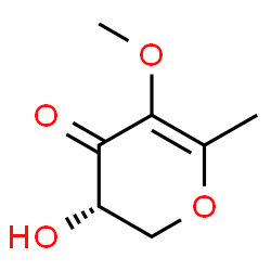 (S)-3-Hydroxy-5-methoxy-6-methyl-2H-pyran-4(3H)-one结构式