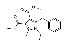 dimethyl 2-benzyl-1-ethyl-5-methylpyrrole-3,4-dicarboxylate结构式