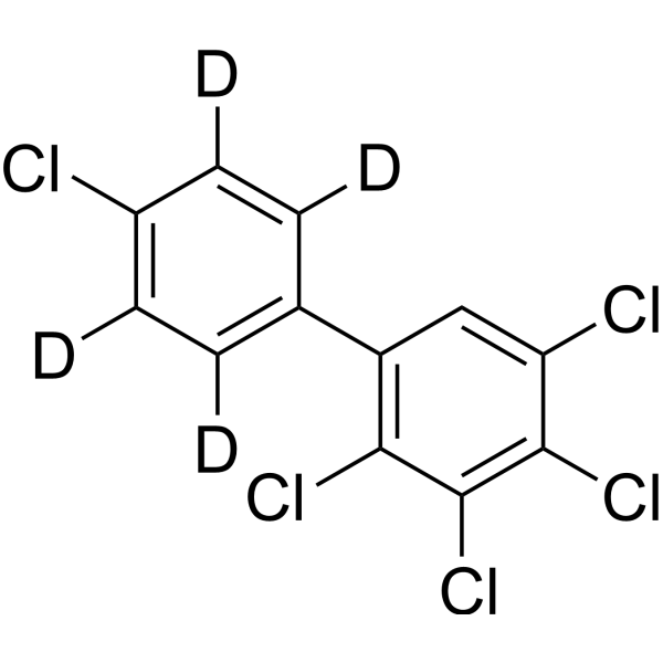 2,3,4,4',5-Pentachloro-1,1'-biphenyl-d4结构式
