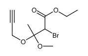 ethyl 2-bromo-3-methoxy-3-prop-2-ynoxybutanoate Structure