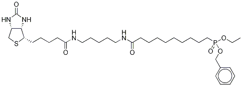 10-Benzyloxyethoxyphosphinyl-N-biotinamidopentyldecanamide Structure