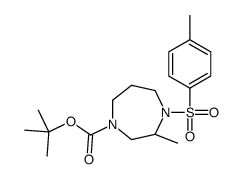 HEXAHYDRO-2-METHYL-1-(P-TOLUENESULFONYL)-4-(T-BUTOXYCARBONYL)-1,4-DIAZEPINE结构式