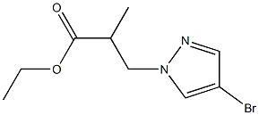 ethyl 3-(4-bromo-1H-pyrazol-1-yl)-2-methylpropanoate结构式